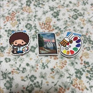 Gently Used Bob Ross Magnetic Bookmarks, Set of 3